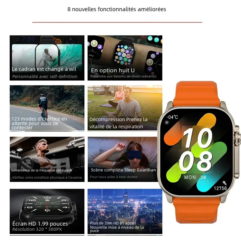 New HK8 Promax Watch 3 Smart Watch Men Compass GPS Sports Watches Women NFC IP68 Waterproof Smartwatch for Men Series 9 Watch