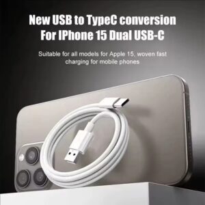 Ladda snabbare och säkrare med denna slitstarka, nylonflätade 120W USB-C-laddkabel – kompatibel med iPhone 16/15 Pro Max, Samsung och alla moderna Type-C-enheter. Perfekt för hem, bil